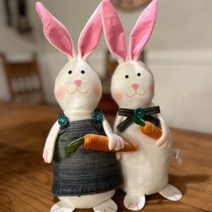 Easter Bunny Couple with Custom Clothing
